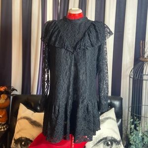 Zara Black Lace Mini Dress Romper